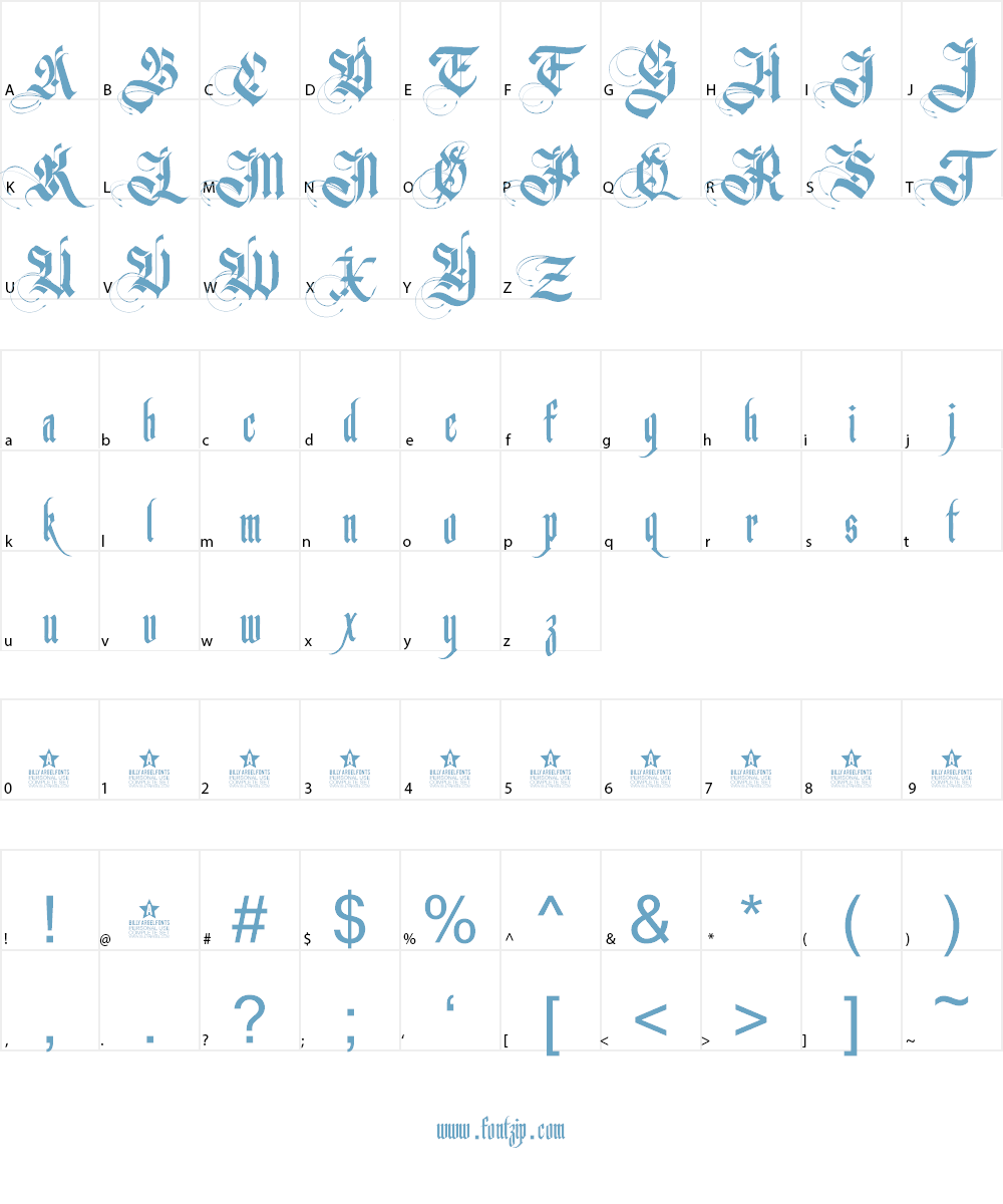 Germanika Personal Use Font Character